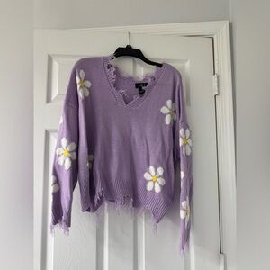 Lavender Daisy Sweater!